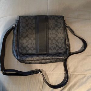 Coach Heritage Stripe Map Messenger Bag